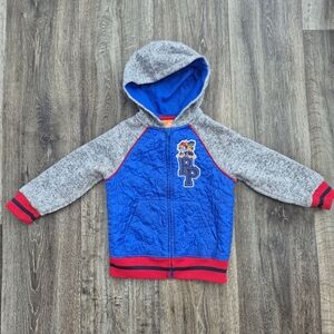 Paw Patrol Varsity Sweater Kids Blue and Gray Hoodie Size 4T